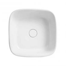 Ronbow E012003-WH - 16'' Trace Arched Square Above Counter Ceramic Vessel with out Overflow in White