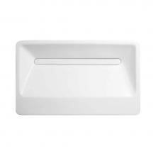 Ronbow E012004-WH - 27'' Panorama Rectangular Drop-in Ceramic Vessel with out Overflow in White