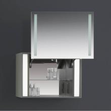 Ronbow E015612-E73 - 27'' Stack Mirror Cabinet with LED in Stone Gray