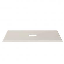 Ronbow E022827-Q28 - Brit - 27'' wide white stone vanity beveled top with drain hole - Wide White Techstone