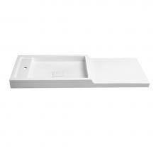 Ronbow E042447-1-WH - 47'' Unity Rectangular Ceramic Vessel Sinktop with Single Faucet with out Overflow in Wh