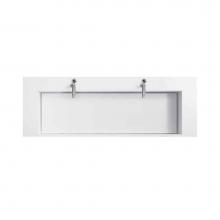 Ronbow E052458-1D-A01 - 58'' Marco Rectangular Solid Surface Sinktop with Double Faucet Holes and with out overf