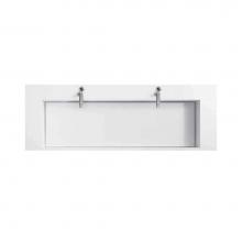 Ronbow E052463-1D-A01 - 63'' Marco Rectangular Solid Surface Sinktop with Double Faucet Holes and with out overf