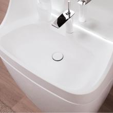 Ronbow E062730-A01 - 30'' Pebble - Solid Surface-Sinktop with Single  faucet hole and with out overflow White