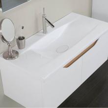 Ronbow E072443-1-WH - 43'' Pure Rectangular Ceramic Vessel Sinktop with Single Faucet and with out Overflow in