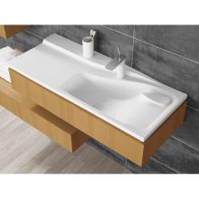 Ronbow E092842-1-A01 - 42'' Vento Rectangular Ceramic Sinktop with Single Faucet Hole and with out Overflow in