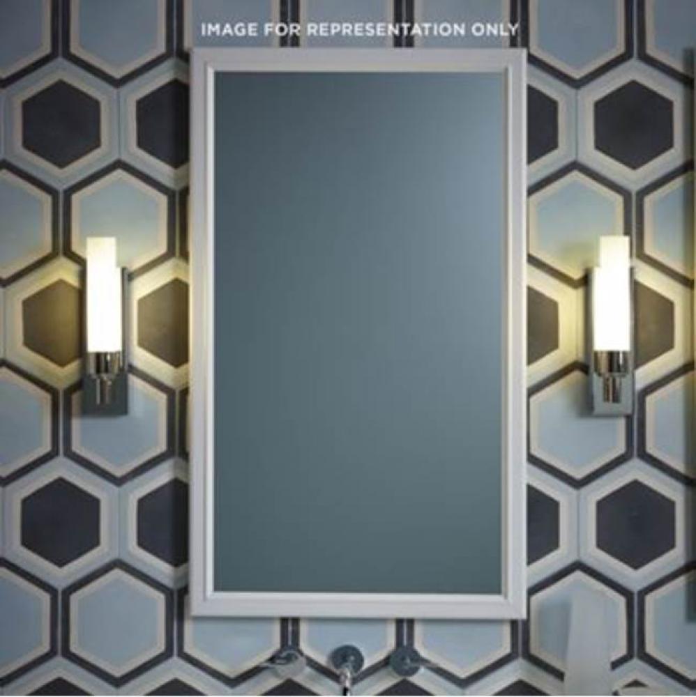 DC FRAMED WALL MIRROR, BM, 20X40, WHT