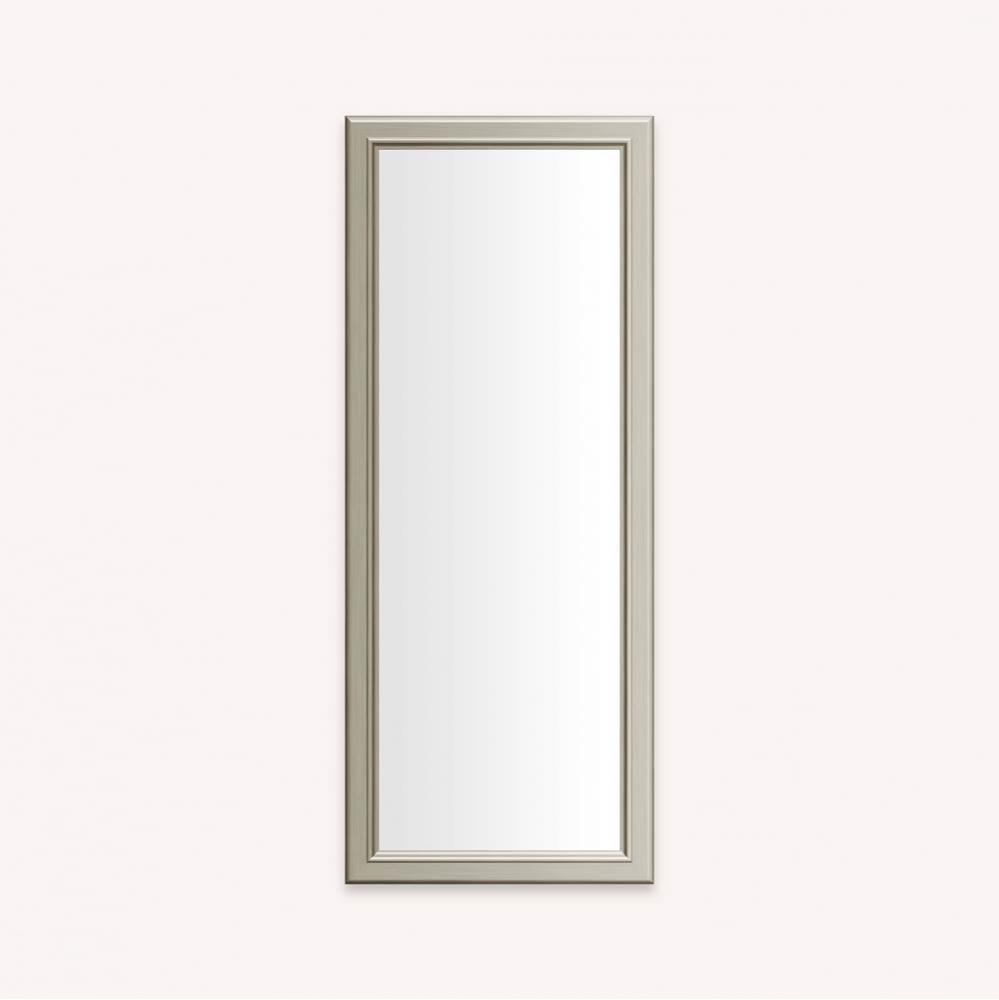 DC FRAMED WALL MIRROR, BM, 16X40, NICKEL