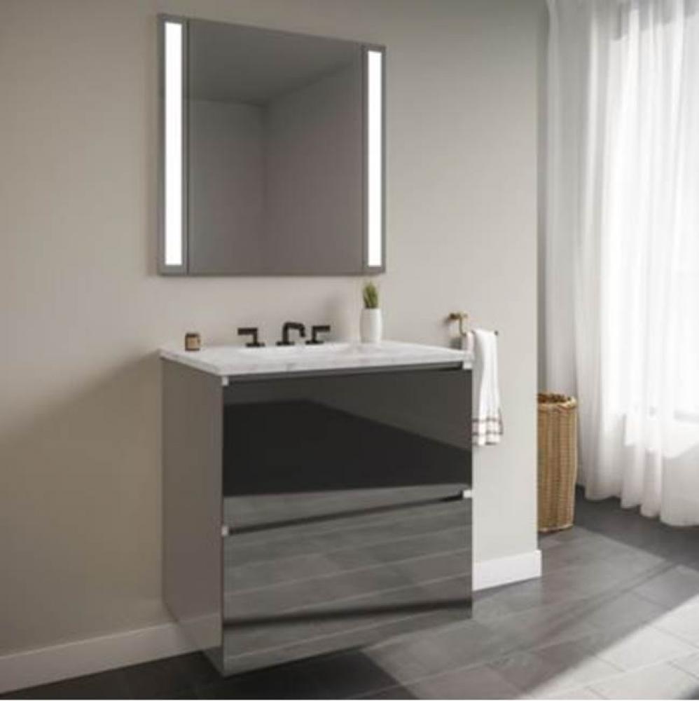 Curated Cartesian Vanity, 24'' x 15'' x 21'', Two Drawer