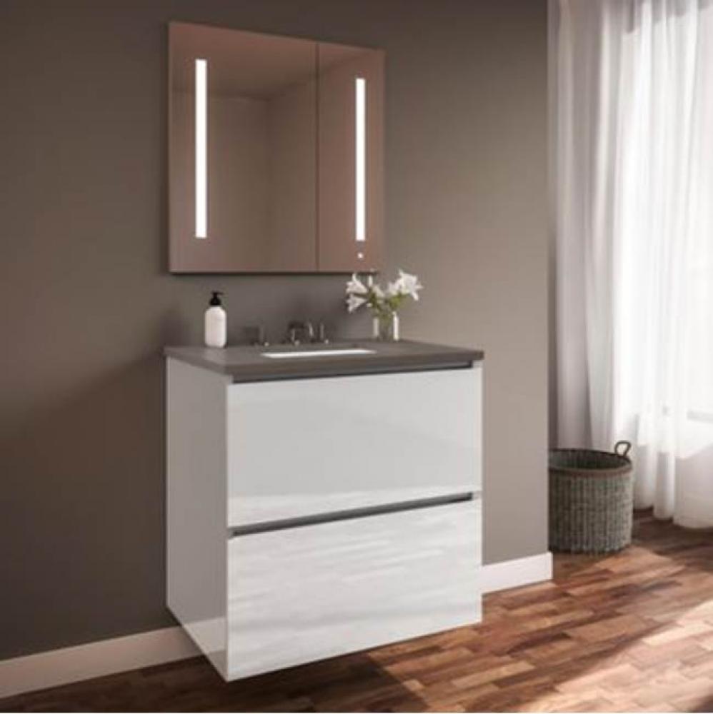 Curated Cartesian Vanity, 24'' x 15'' x 21'', Two Drawer