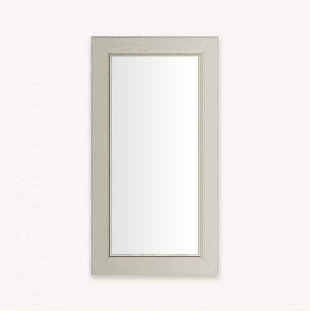 DC FRAMED WALL MIRROR, ME, 16X30, NICKEL