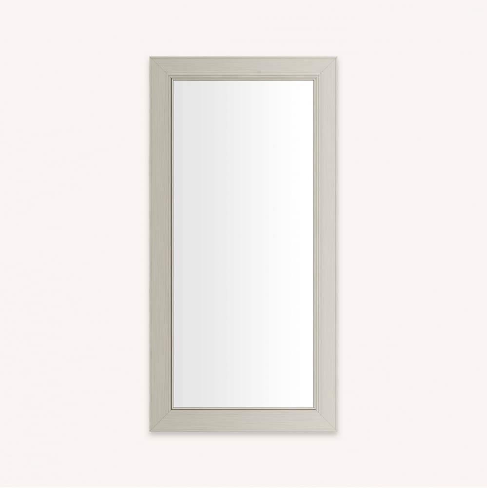 DC FRAMED WALL MIRROR, ME, 20X40, NICKEL
