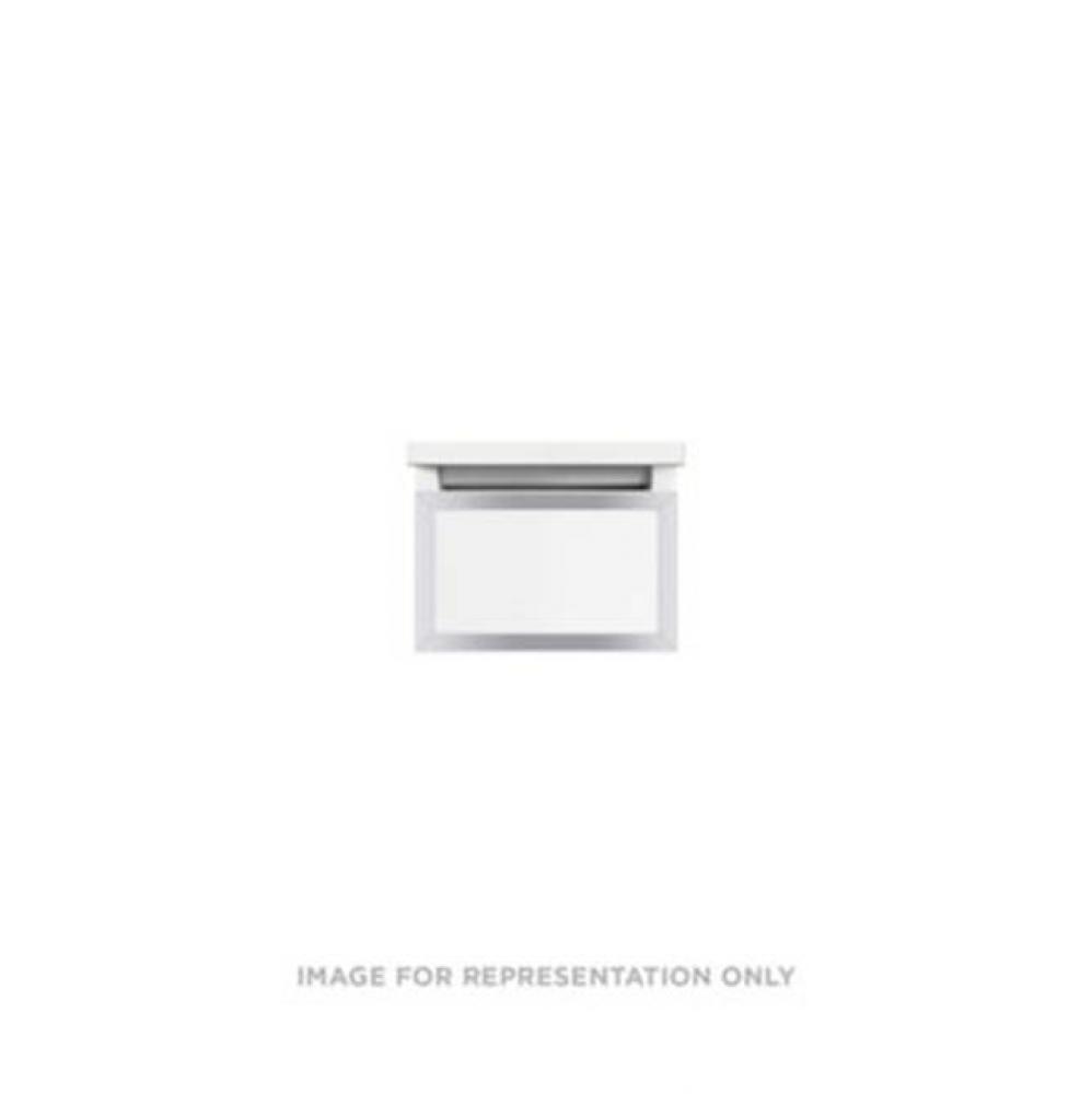 Profiles Framed Vanity, 12'' x 7-1/2'' x 18'', White, Chrome Frame,