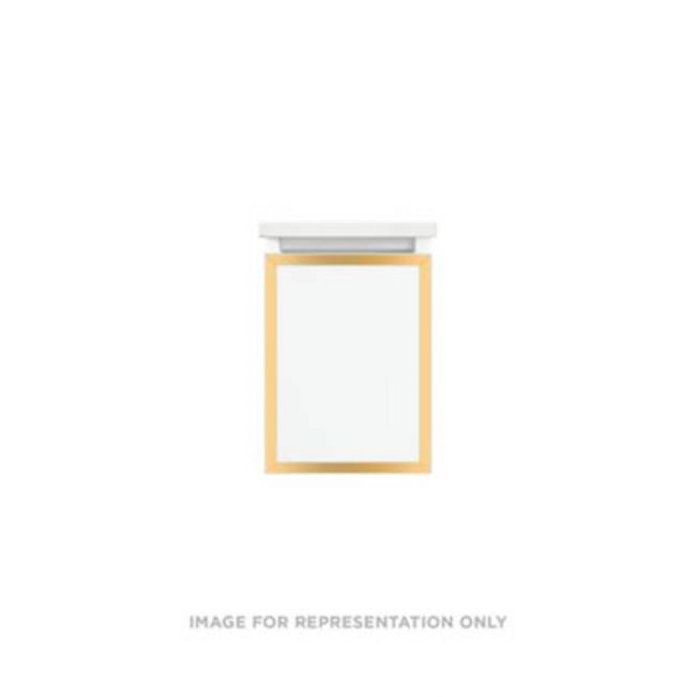 Profiles Framed Vanity, 12'' x 15'' x 18'', Beach, Matte Gold Frame,