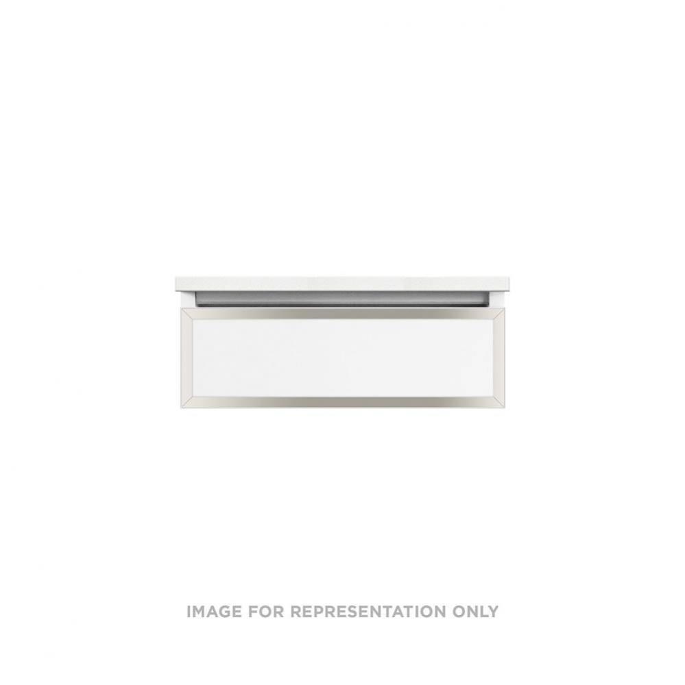 Profiles Framed Vanity, 24'' x 7-1/2'' x 18'', Matte White, Polished