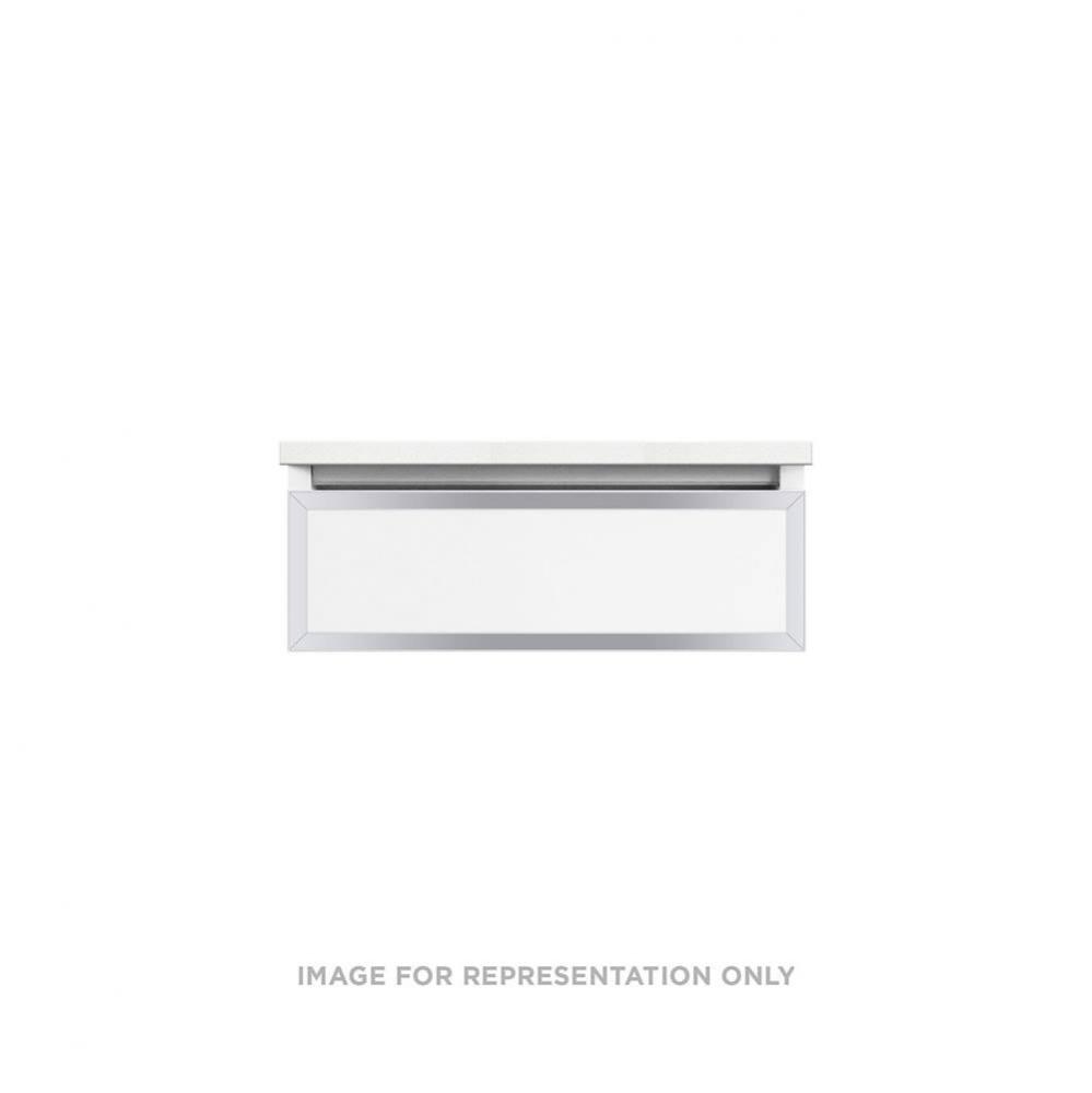 Profiles Framed Vanity, 24'' x 7-1/2'' x 18'', Matte White, Chrome F