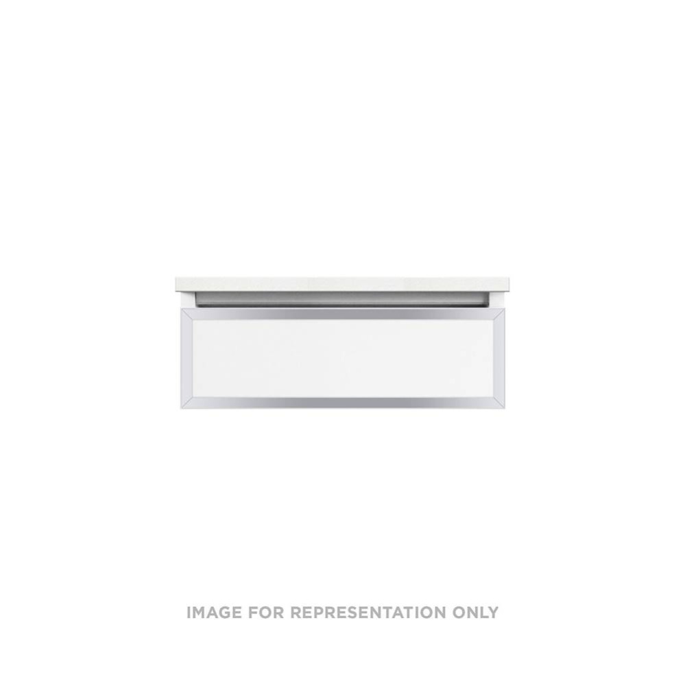 Profiles Framed Vanity, 24'' x 7-1/2'' x 21'', Matte Black, Chrome F