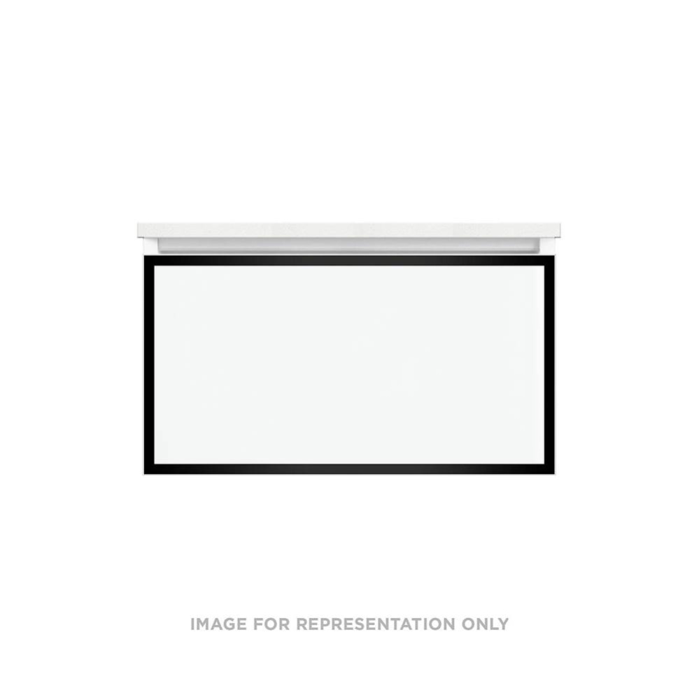 Profiles Framed Vanity, 30'' x 15'' x 18'', Satin Bronze, Matte Blac