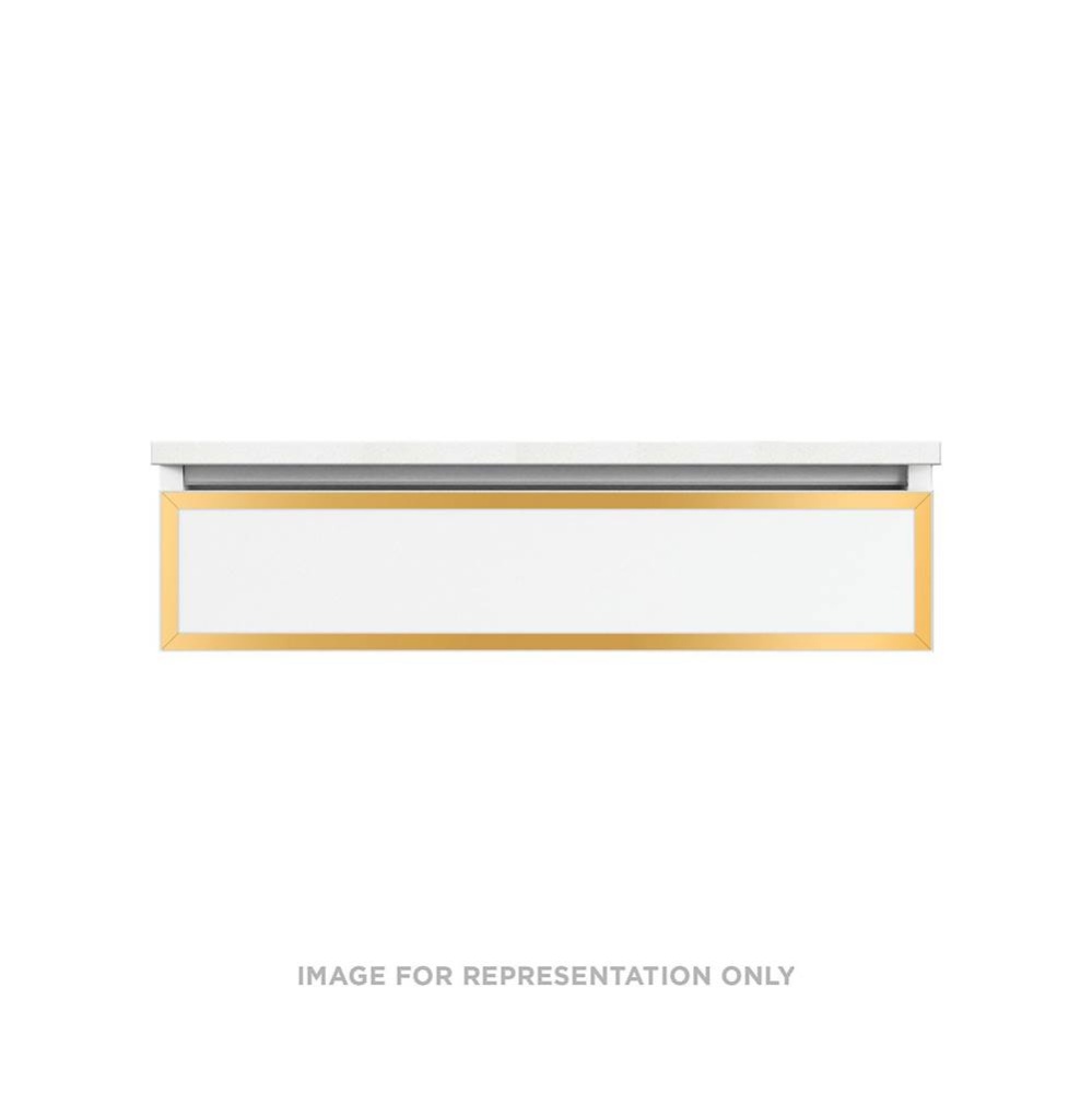 Profiles Framed Vanity, 36'' x 7-1/2'' x 18'', Matte Gray, Matte Gol