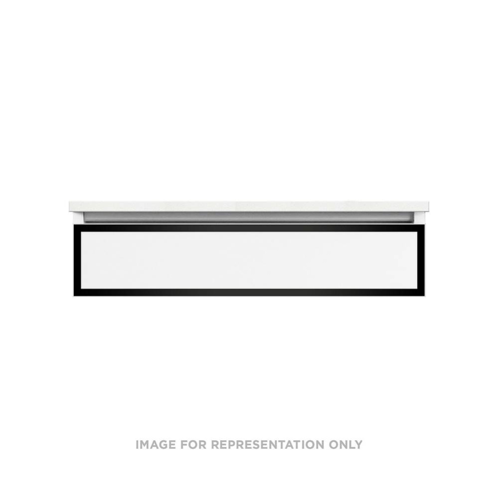 Profiles Framed Vanity, 36'' x 7-1/2'' x 18'', Matte Gray, Matte Bla