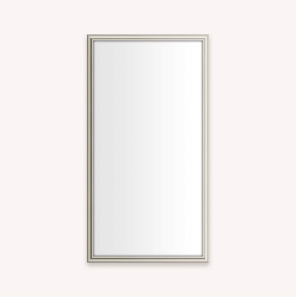 DC FRAMED WALL MIRROR, RM, 16X30, NICKEL