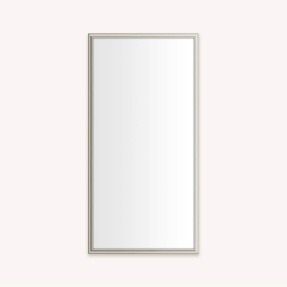 Main Line Mirror, 20'' x 40'' x 1-5/8'', Rosemont Frame, Satin Nicke