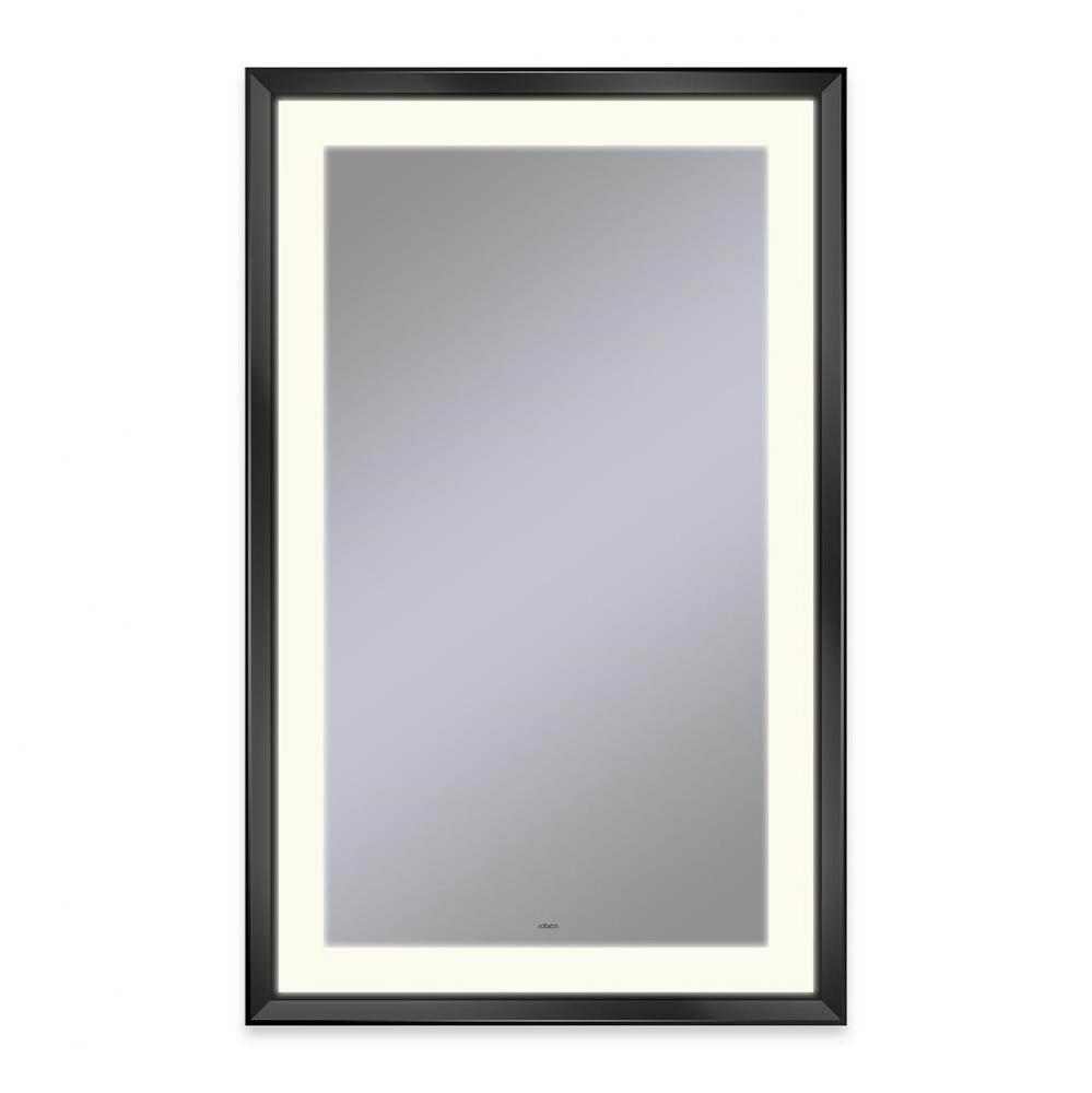 Sculpt Lighted Mirror, 27'' x 43'' x 2-5/16'', Chamfer Museum Frame,