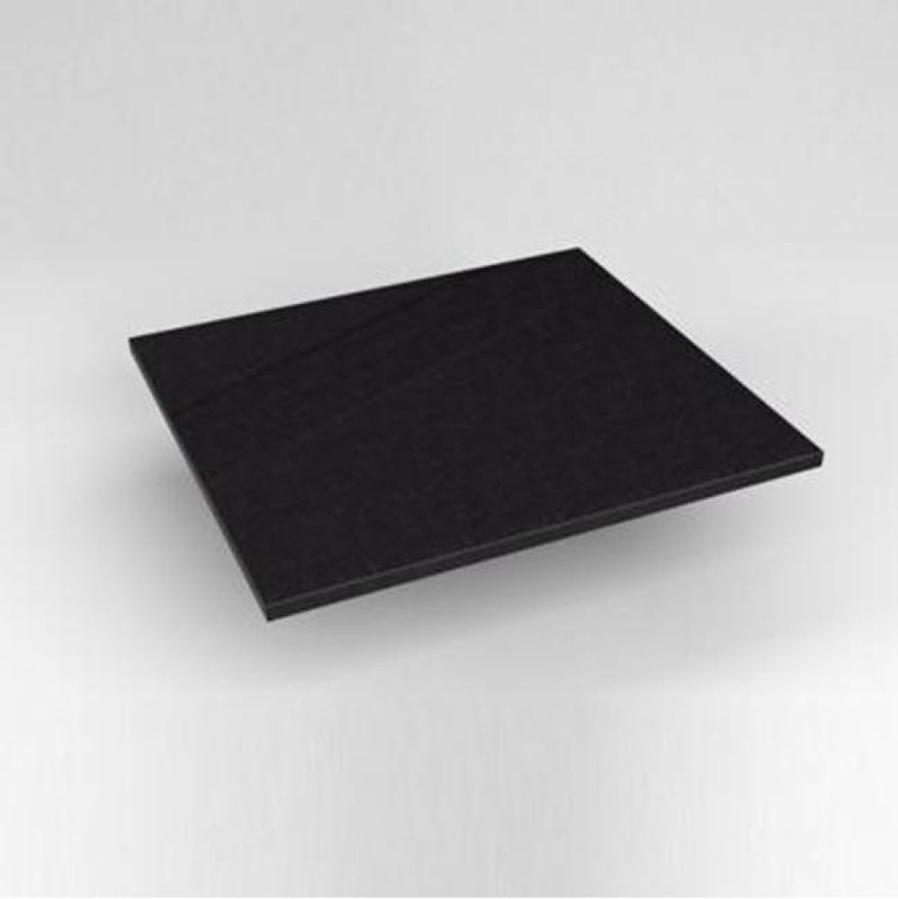 Engineered Stone Vanity Top, 25'' x 22'' x 3/4'', Dry Top, Lava Blac