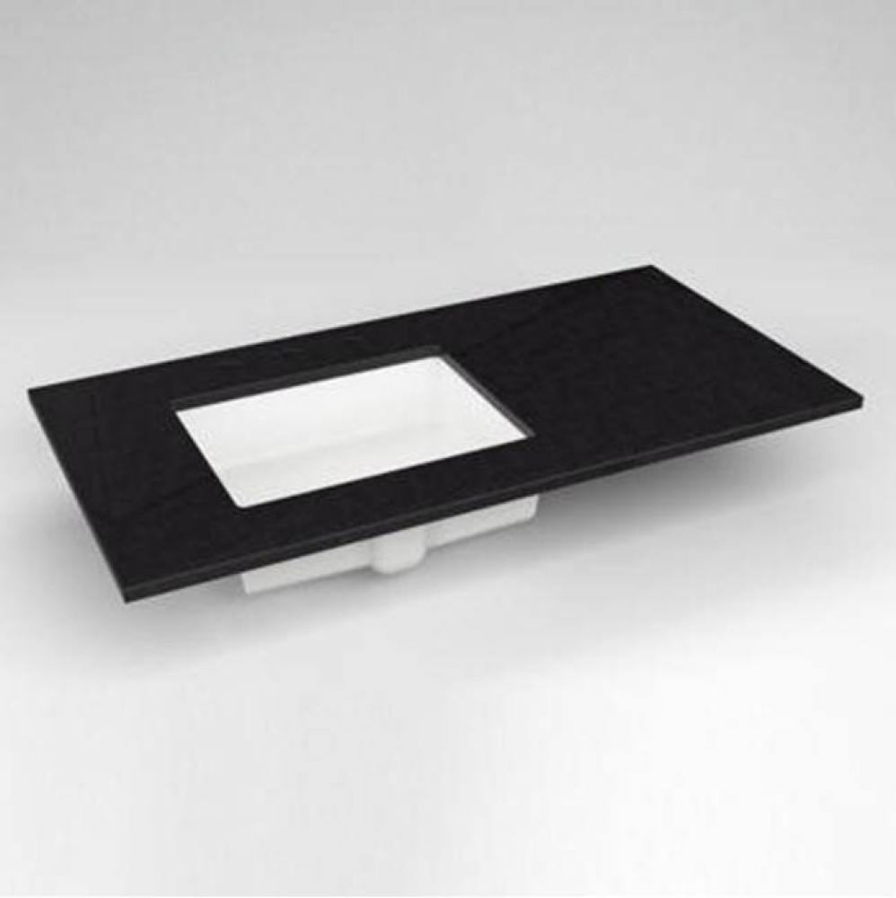 Engineered Stone Vanity Top, 43'' x 22'' x 3/4'', Left Offset Underc