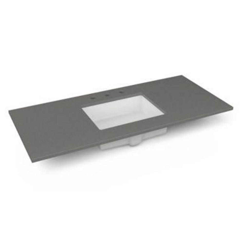 Engineered Stone Vanity Top, 49'' x 22'' x 3/4'', Center Undercounte