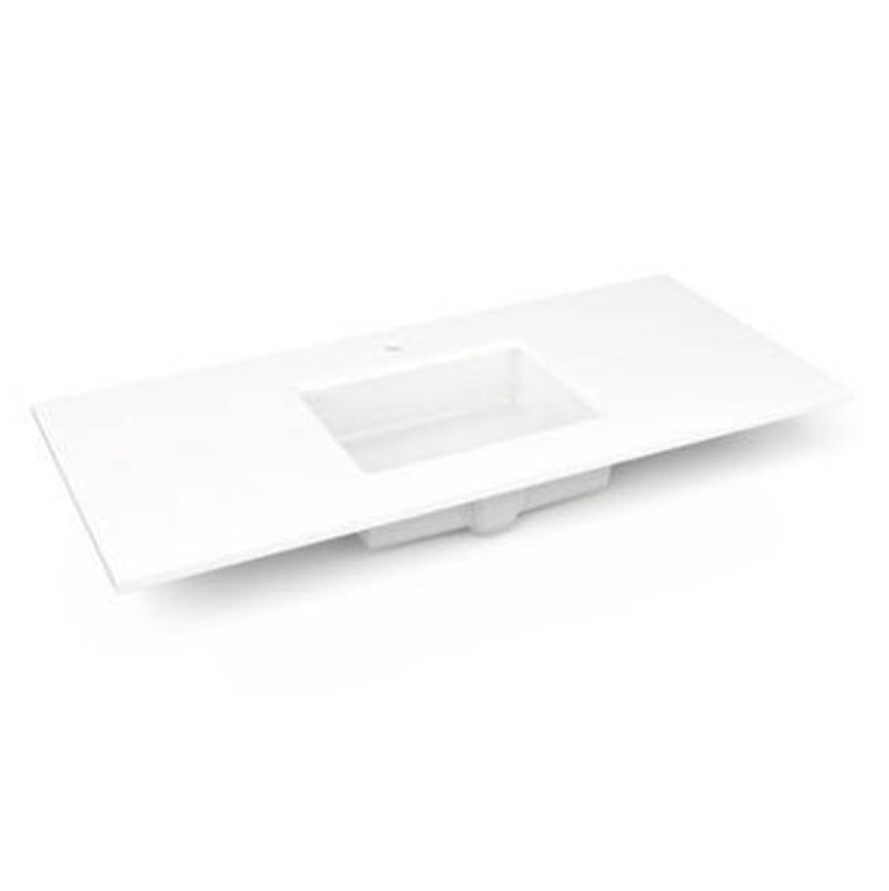 Engineered Stone Vanity Top, 49'' x 22'' x 3/4'', Center Undercounte