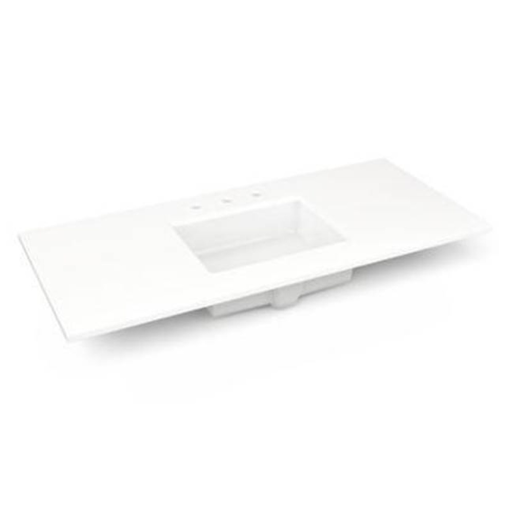 Engineered Stone Vanity Top, 49'' x 22'' x 3/4'', Center Undercounte