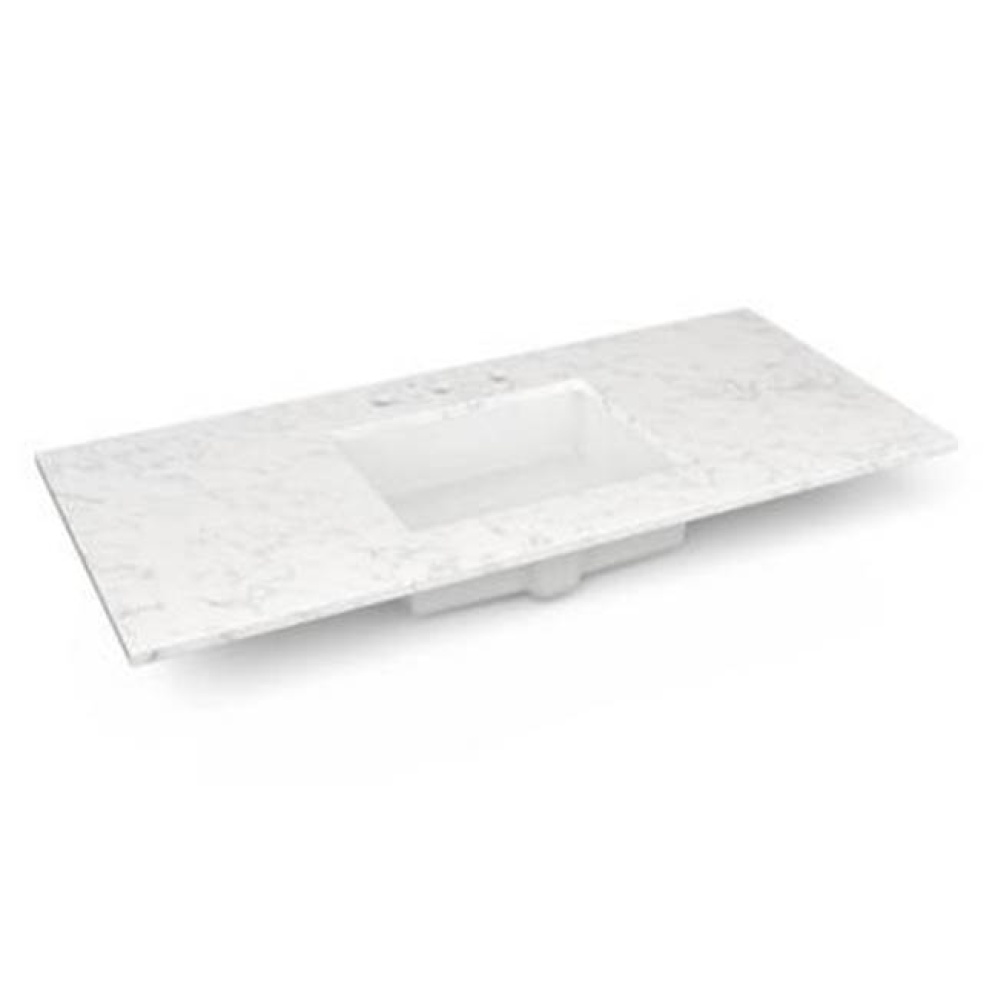 Engineered Stone Vanity Top, 49'' x 22'' x 3/4'', Center Undercounte