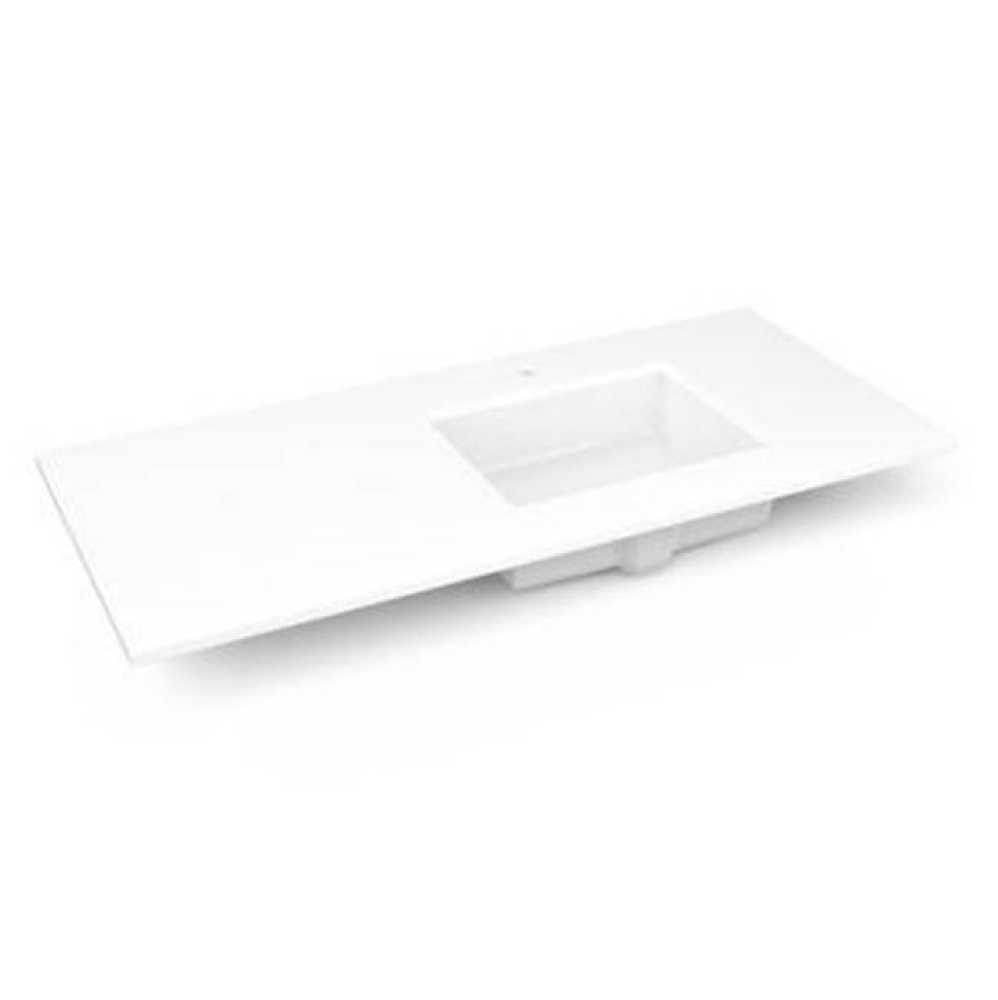 Engineered Stone Vanity Top, 49'' x 22'' x 3/4'', Right Offset Under