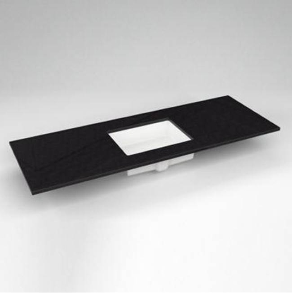 Engineered Stone Vanity Top, 61'' x 22'' x 3/4'', Center Undercounte