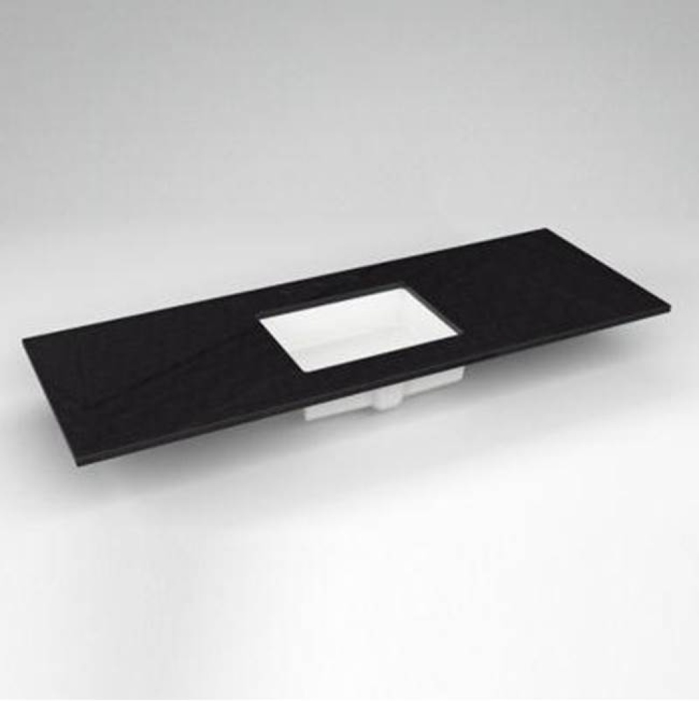 Engineered Stone Vanity Top, 61'' x 22'' x 3/4'', Center Undercounte