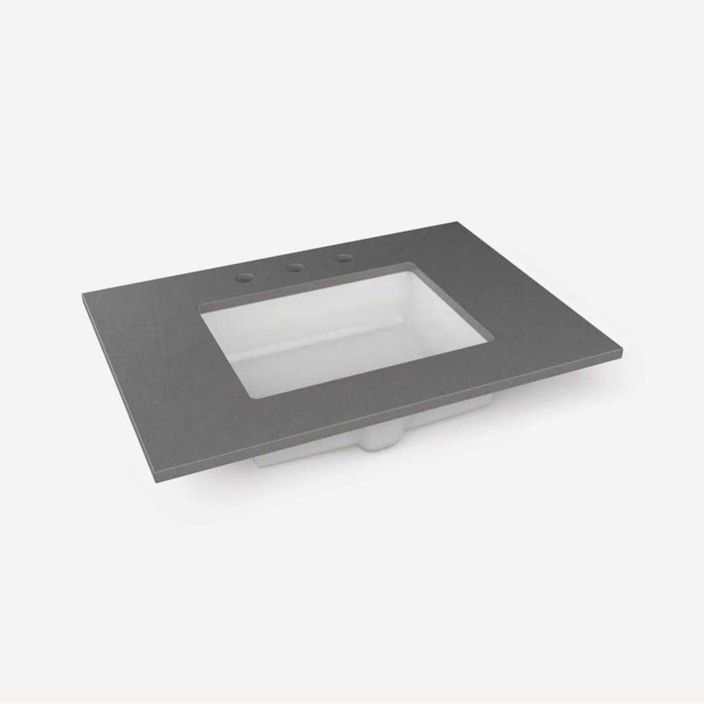 Top, Craft 31'', Three-Hole, Stone Gray