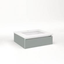 Robern VM24H1D21F27N - Cartesian Vanity, 24'' x 7-1/2'' x 21'', Matte Gray, Full Drawer, No