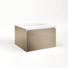 Robern VM24H2D21F12N - Cartesian Vanity, 24'' x 15'' x 21'', Satin Bronze, Full Drawer, No