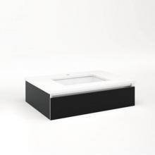 Robern VM30H1D21T28N - Cartesian Vanity, 30'' x 7-1/2'' x 21'', Matte Black, Tip Out Drawer