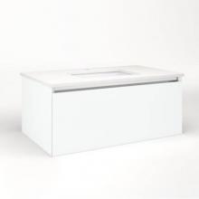 Robern VM36H2D21F26N - Cartesian Vanity, 36'' x 15'' x 21'', Matte White, Full Drawer, No N