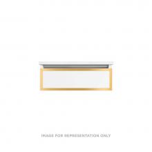 Robern VP24H1D18T21N82 - Profiles Framed Vanity, 24'' x 7-1/2'' x 18'', White, Matte Gold Fra
