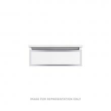 Robern VP24H1D21F26N76 - Profiles Framed Vanity, 24'' x 7-1/2'' x 21'', Matte White, Chrome F