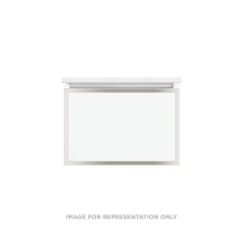 Robern VP24H2D21F19N77 - Profiles Framed Vanity, 24'' x 15'' x 21'', Satin White, Polished Ni