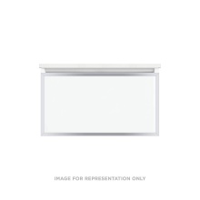 Robern VP30H2D18P21N76 - Profiles Framed Vanity, 30'' x 15'' x 18'', White, Chrome Frame, Plu