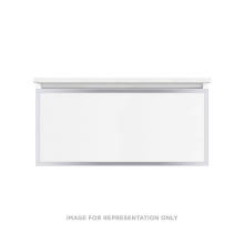 Robern VP36H2D21F27S76 - Profiles Framed Vanity, 36'' x 15'' x 21'', Matte Gray, Chrome Frame