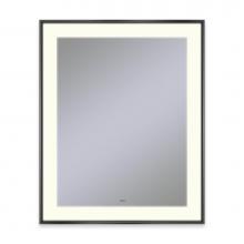 Robern YM2531RPSMD383 - Sculpt Lighted Mirror, 25'' x 31'' x 2-1/4'', Slim Museum Frame, Mat