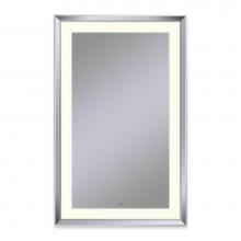 Robern YM2743RPCMD3K76 - Sculpt Lighted Mirror, 27'' x 43'' x 2-5/16'', Chamfer Museum Frame,