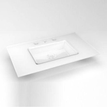 Robern TC31UCN21-8 - Glass Vanity Top, 31'' x 19'' x 19/32'', Center Integrated Sink, Thr