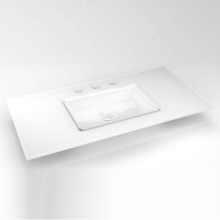 Robern TC37UCN21-8 - Glass Vanity Top, 37'' x 19'' x 19/32'', Center Integrated Sink, Thr